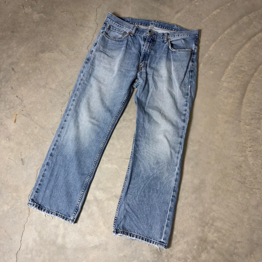 Baggy Levi's 559 Relaxed Straight Jeans Mens 38x30 Blue Light Skater 90s Style‎